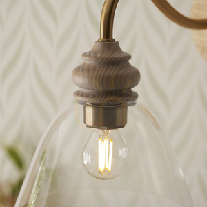 Lampă de perete Endon Cotswold alamă sticlă lemn E14 dimmabilă 6 Lampă de perete Endon Cotswold alamă sticlă lemn E14 dimmabilă small 6
