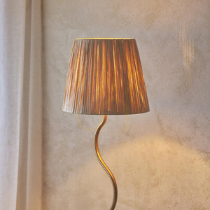 Lampă de podea Endon Wriggle din rafie, alamă, E27 small 4