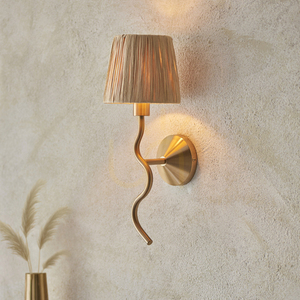 Aplica de perete Endon Wriggle alamă, fibră naturală, E14, 40 cm small 4