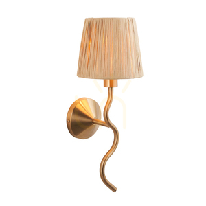 Aplica de perete Endon Wriggle alamă, fibră naturală, E14, 40 cm small 0