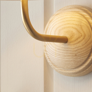 Aplică Endon Wood Arc fără abajur frasin alamă B22 7W dimabilă small 2