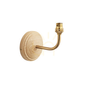 Aplică Endon Wood Arc fără abajur frasin alamă B22 7W dimabilă small 0