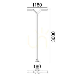 Stâlp de iluminat Trysil 1023AL gri deschis RAL 9006 LED 4000K DALI2 300 cm NORLYS small 4