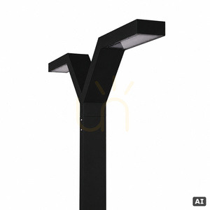 Stâlp de iluminat TRYSIL 1024BL negru dublu LED 34W 3000K 350 cm Norlys small 2