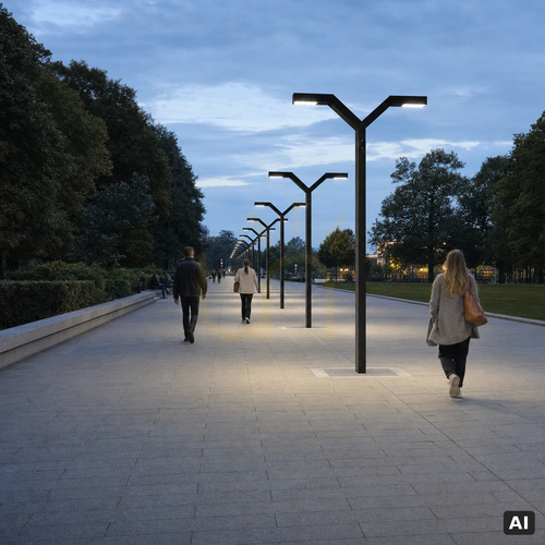 Verifica Stâlp de iluminat pentru grădină NORLYS Trysil 1027BL, negru, LED 4000 K, DALI2