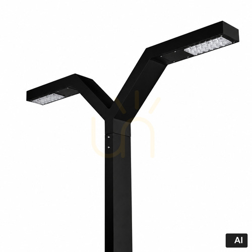 Verifica Felinar de parc TRYSIL 1030BL negru stâlp 350 cm dublu LED 23,3W 3000K IP65 DALI2 NightDim NORLYS