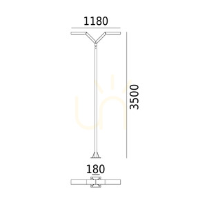 TRYSIL NORLYS 1034BL LED negru 3000K DALI2 Lanternă de grădină Norlys. small 4