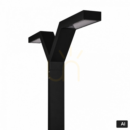 Verifica Stâlp de iluminat NORLYS TRYSIL 1039BL, 4 m, cap dublu LED 40 W 4000 K, 4145 lm, DALI2, IP65, negru