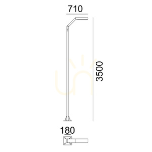 Stâlp de iluminat Trysil 1079GR grafit LED 4000K DALI2 350 cm NORLYS small 4
