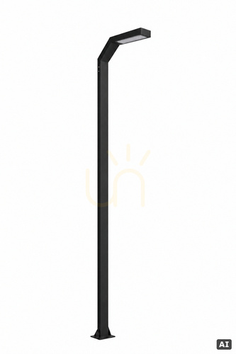 Verifica Stâlp de iluminat LED Trysil 1085BL 4 m, cu un braț, negru, dimabil NORLYS