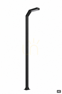 Stâlp de iluminat LED Trysil 1085BL 4 m, cu un braț, negru, dimabil NORLYS small 0