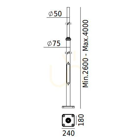 Verifica Stâlp de iluminat NORLYS alb aluminiu 4 m 1255WH Słupy - Maszty