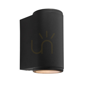 Aplică de exterior NORLYS Mandal 1370BL sus-jos 2 × GU10 LED 7,8 W 2700 K CRI 97 negru RAL 9005 small 2