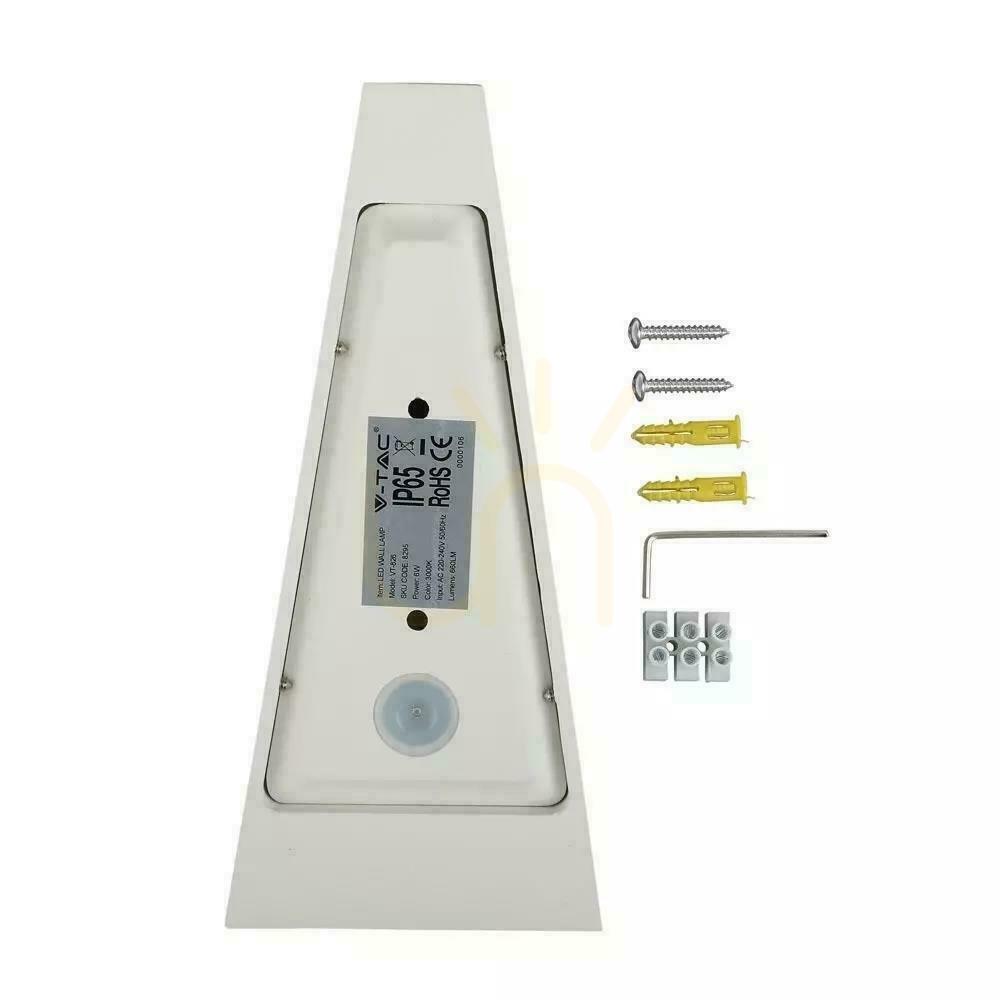 Spectacol V-TAC 4W LED lampă de perete alb IP65 VT-826-W-N 3000K 450lm V-TAC 4W LED lampă de perete alb IP65 VT-826-W-N 3000K 450lm