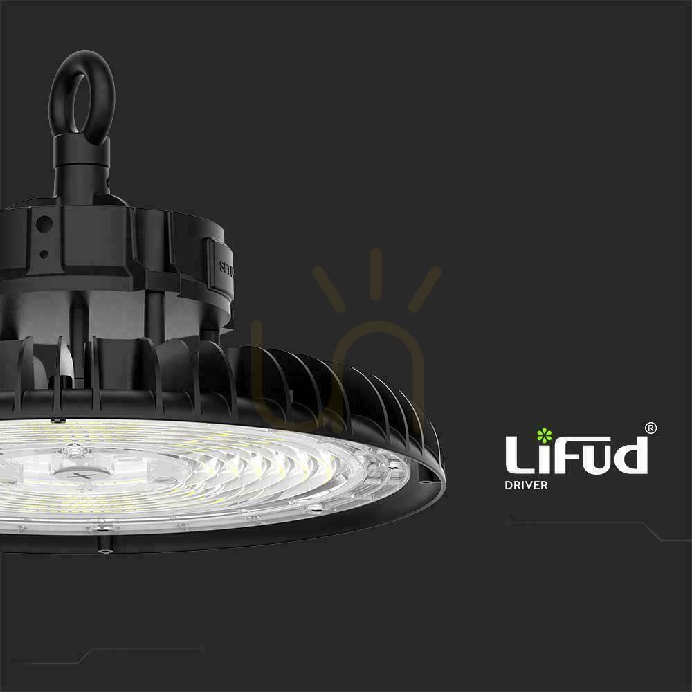 Vedere V-TAC LED high bay LIFUD driver 0-10V 160Lm/W 120W/150W/200W VT-90202 corp de iluminat 27000lm V-TAC LED high bay LIFUD driver 0-10V 160Lm/W 120W/150W/200W VT-90202 corp de iluminat 27000lm