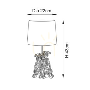 Lampă de masă Endon Westie bej, abajur natural, E14, 43 cm small 2