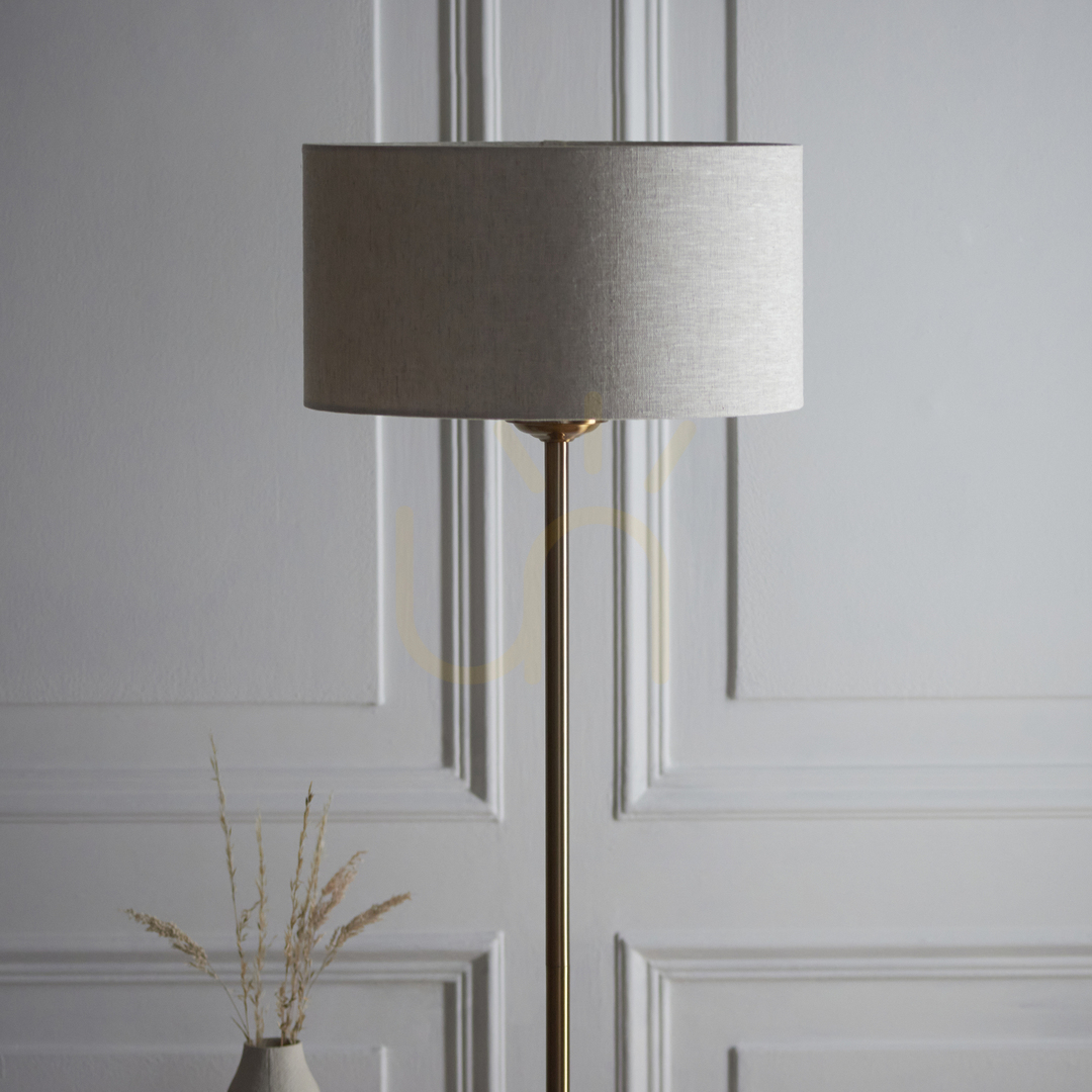 Spectacol Lampă de podea Endon Highclere Brass, alamă, E27, 150 cm Lampă de podea Endon Highclere Brass, alamă, E27, 150 cm