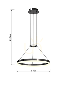 Lampă suspendată LED Aviano PERPIGNON 6049-0110, crom negru, 50 cm small 2