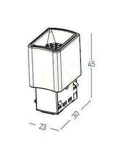 Lampă cu grilă 2 W 3000k negru pentru toate șinele magnetice curbate ZAMBELIS small 1