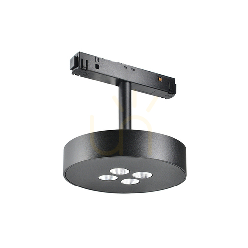 Verifica Pistă magnetică de lumină 12W 3000k 48V aluminiu negru ZAMBELIS