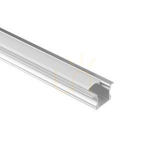 Profil LED încastrat Zambelis 20194, aluminiu natur, 2 m, cu capac opal din PC small 0