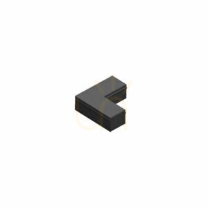Conector de colț orizontal 90° Zambelis 22257 pentru șină magnetică Mini 24 V, negru mat small 0