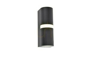 Aplică de exterior Lutec MIKA 5117201012, up/down 2 × GU10 max 14 W + bandă LED, IP54, negru mat, 19 × 7,9 × 6,8 cm small 0