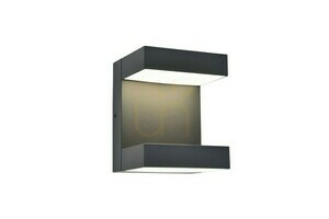 Lampă de perete exterior LED Lutec Twisto 13W gri aluminiu 5116303118 small 0