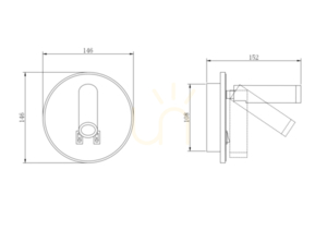 Lampă de perete CIRCA W4107-WH Alb 1xLED small 1