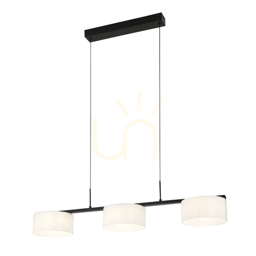 Verifica Pendul Italux Austis LED 3 puncte negru sticlă albă PND-02836-3-BK