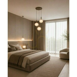 Lampă suspendată Italux Montes maro cu 3 lumini LED 18 W 43 cm PND-02217-3-BRO small 2