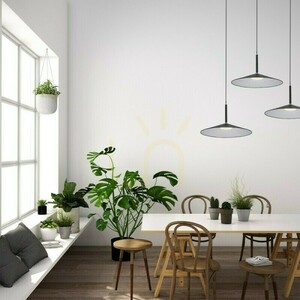Pendant LED Italux Sardena Negru 9W 38 cm PND-01510-S-BK small 1