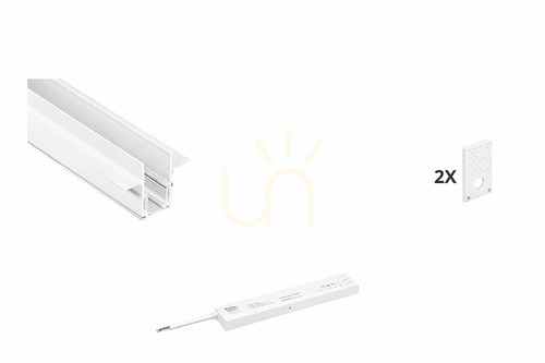 Verifica LUNA-MAG set iluminat magnetic linie dreaptă încastrat alb