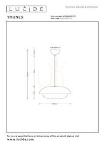 Lampa suspendată Lucide YOUNES bej metal retro 40 cm 65404/40/38 small 6