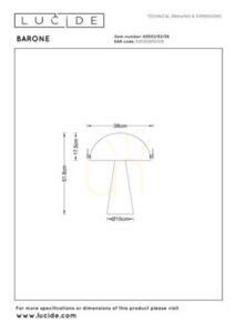 Lampă de masă Lucide BARONE retro bej metal E27 38 cm 65502/52/38 small 4