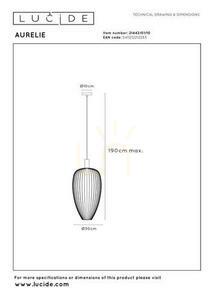 Pendul Lucide AURELIE auriu/negru metal, 30 cm, 21442/01/10 small 6