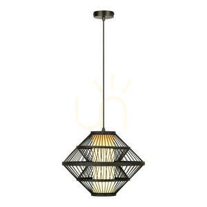 Lampă suspendată Lucide Pasquino neagră Japandi 40 cm 21445/40/30 small 1
