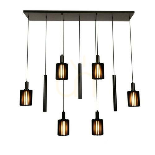Verifica Pendul Lucide LAMBRES negru aluminiu 6 becuri E27/GU10 45410/09/30