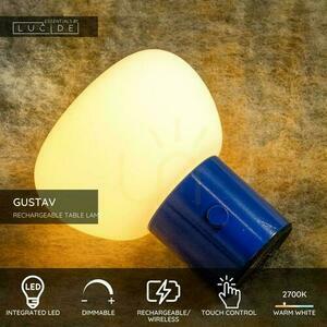 Lampă de masă LED Lucide GUSTAV albastră sticlă 8 cm 44521/01/35 small 3