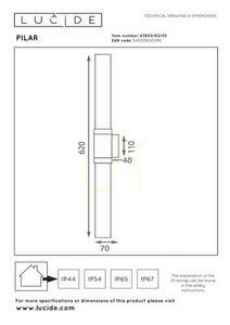 Lampă de perete exterior Lucide PILAR neagră IP54 E27 63800/02/30 small 4