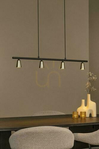 Verifica Lampă suspendată Lucide TIANA 65401/04/05, 4×GU10, șampanie și negru, 95 cm