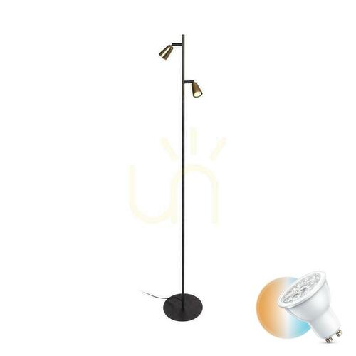 Verifica Lampă de podea Lucide TIANA metal bej/negru GU10 2 becuri 65701/02/05