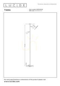 Lampă de podea Lucide Tiana bej metal modern 65701/02/41 small 5