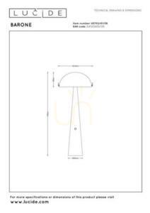 Lampă de podea Lucide BARONE bej auriu metal E27 65702/01/38 small 5