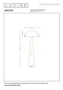 Lampă de podea Lucide BARONE retro metal bej auriu 65702/01/41 small 5