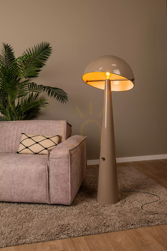 Verifica Lampă de podea Lucide BARONE taupe cu detaliu auriu, 142 cm, E27, 65702/01/41