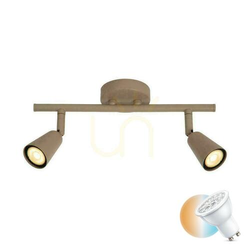 Verifica Aplica de perete Lucide TIANA bej metal 2xGU10 65901/02/41