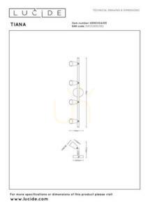 Plafonieră exterior Lucide TIANA bej negru metal 4x GU10 65901/04/05 small 5