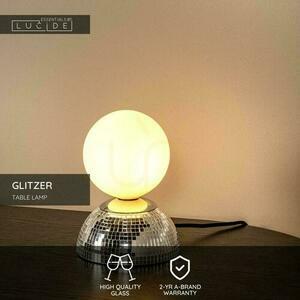Lampă de masă Lucide Glitzer 10527/01/14 argintie, sticlă, metal, modernă small 3
