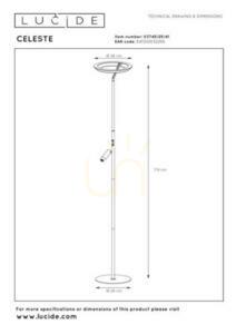 Lampă de podea Lucide CELESTE taupe LED 24 W 174 cm 03745/25/41 small 5